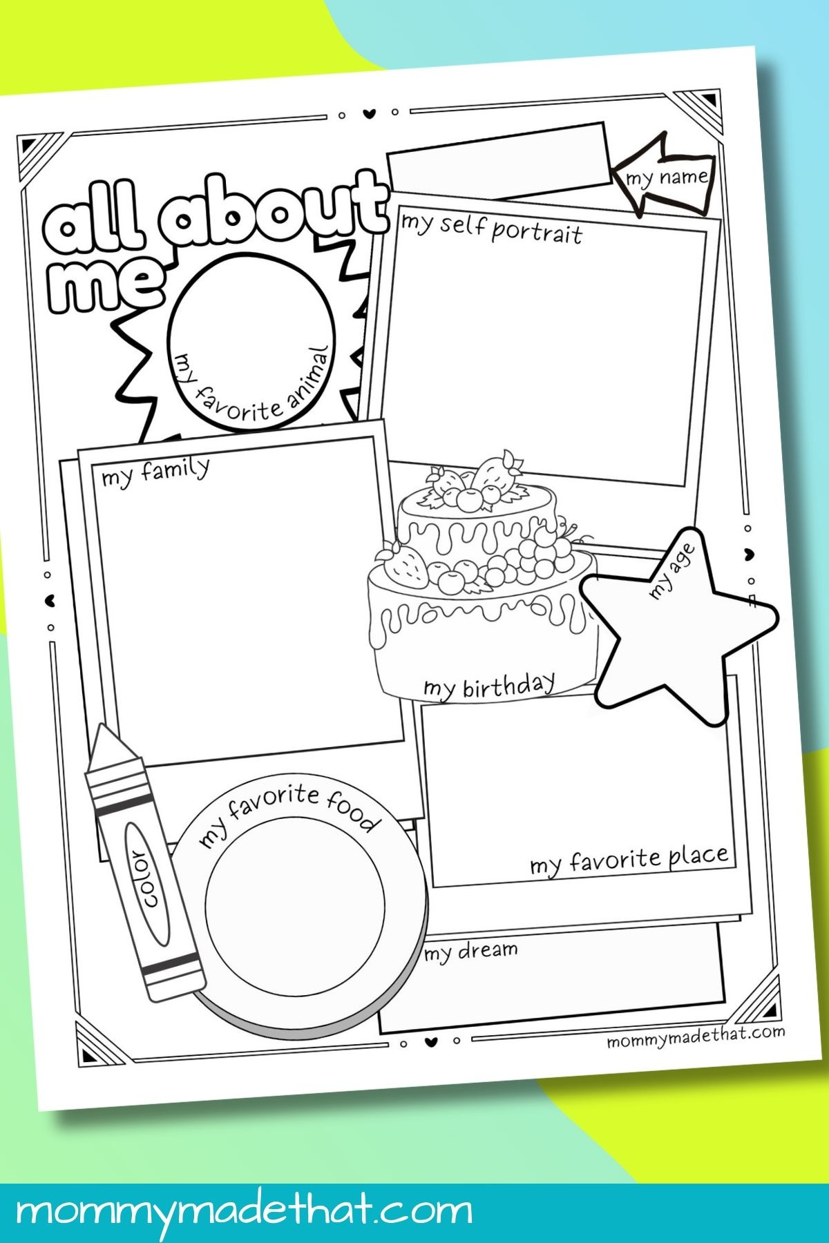 All About Me Worksheets (Free Printable Get To Know Me Activity) within Get To Know My Teenager Worksheet