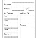 All About Me Worksheets Free Printable   The Teaching Aunt Throughout All About Me Worksheet Middle School Free
