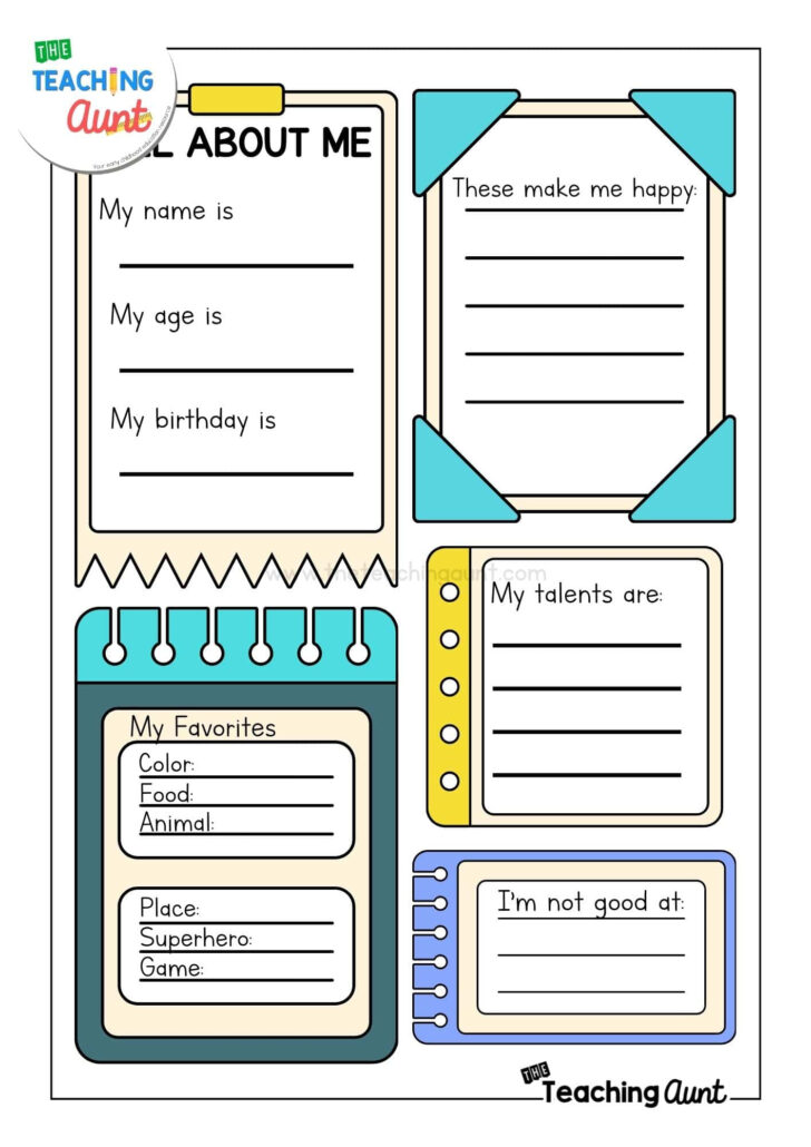 All About Me Worksheet For Class 1 With Answers