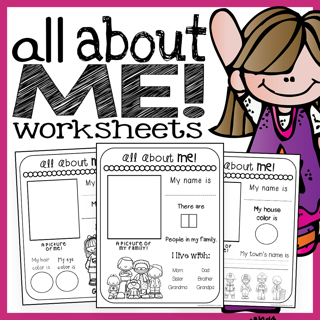 All About Me Worksheets in All About Me Worksheet Girl