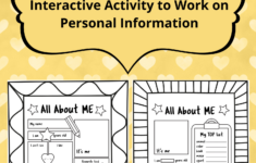 All About Me Worksheets - Interactive Activity To Work On Personal throughout All About Me Interactive Worksheet