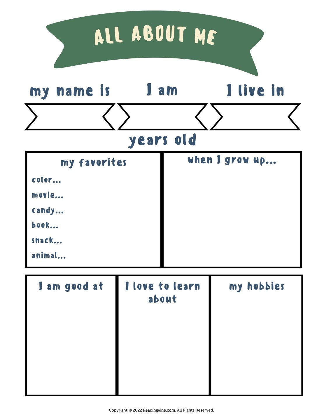 All About Me Worksheets | Printable Templates intended for All About Me Worksheet Work