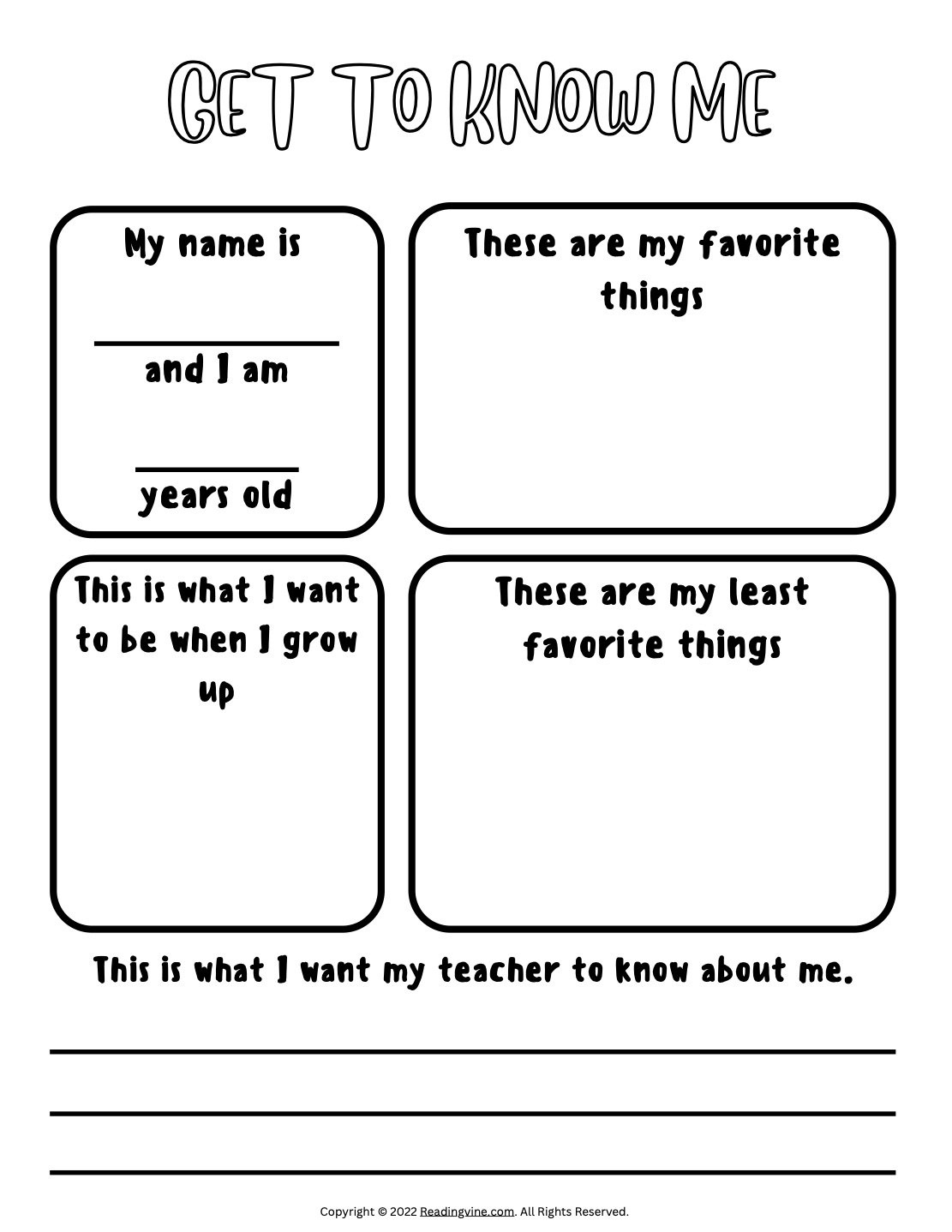 All About Me Worksheets | Printable Templates intended for All About Me Worksheet Year 7