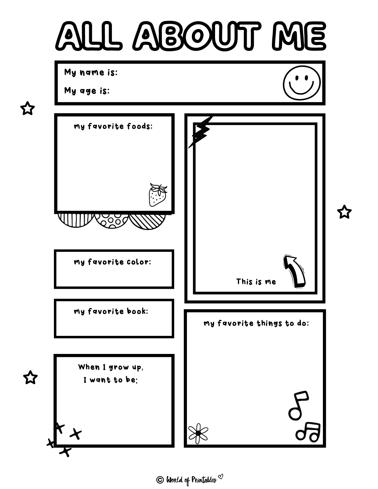 All About Me Worksheets - World Of Printables inside All About Me Christian Worksheet