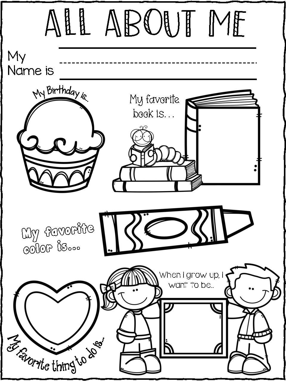 All About Melearning Fun For Early Elementary | Tpt with regard to All About Me Worksheet Tpt