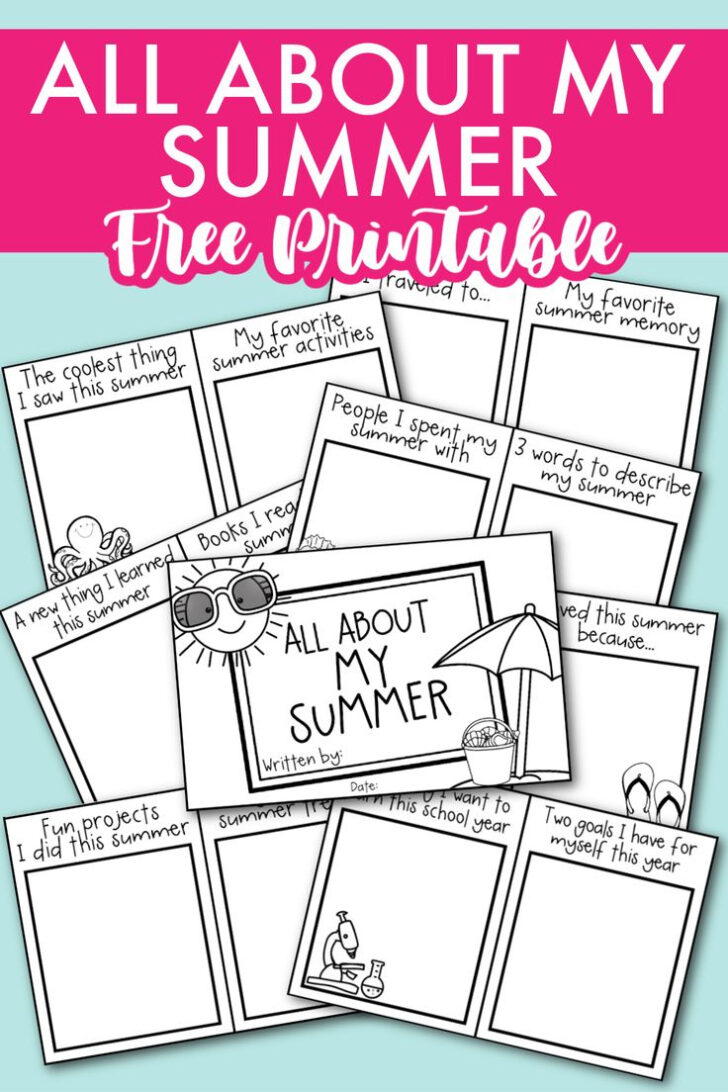 All About Me Summer Camp Worksheet