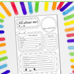 Back To School: "All About Me" Worksheet For All About Me Teen Sheet