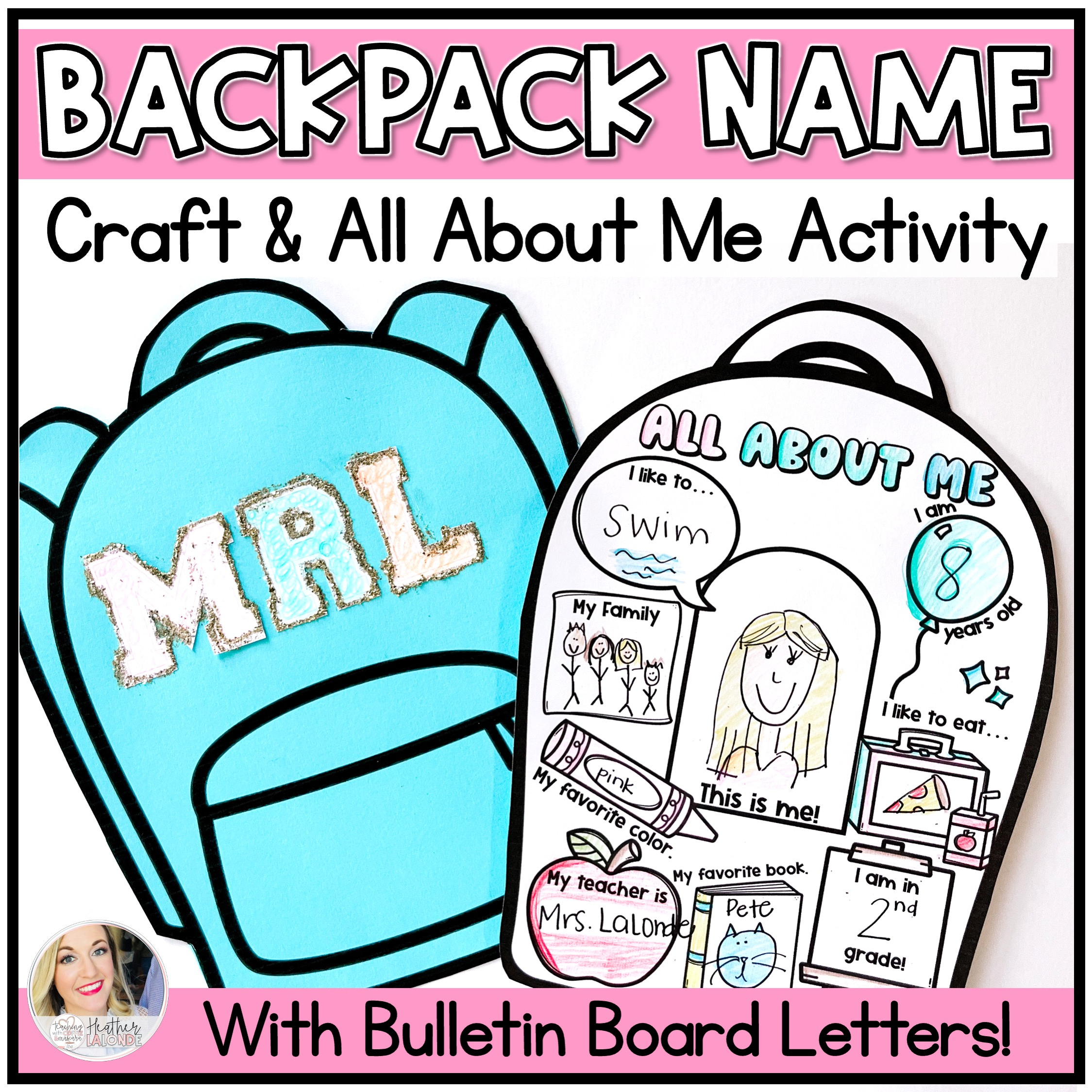 Backpack Name Craft - All About Me Activity - Classful throughout All About Me Worksheet Backpack