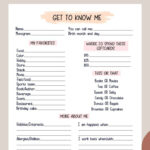 Coworker Questions Printable, All About Me Employee Questionnaire With All About Me Employee Worksheet