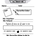 First Day Of School About Me Worksheet   Teacher Printable   Pdf Pertaining To All About Me Worksheet First Day Of School Activity