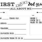 First Day Of School All About Me Sign   Paper Trail Design With All About Me Worksheet First Day Of School