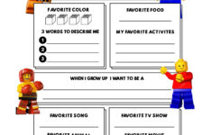 For 3 Graders All About Me Posters - 10 Free Pdf Printables pertaining to Lego All About Me Worksheet