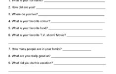 Free- All About Me Worksheets - Creative Resources, Free for Questions All About Me Worksheet For Adults