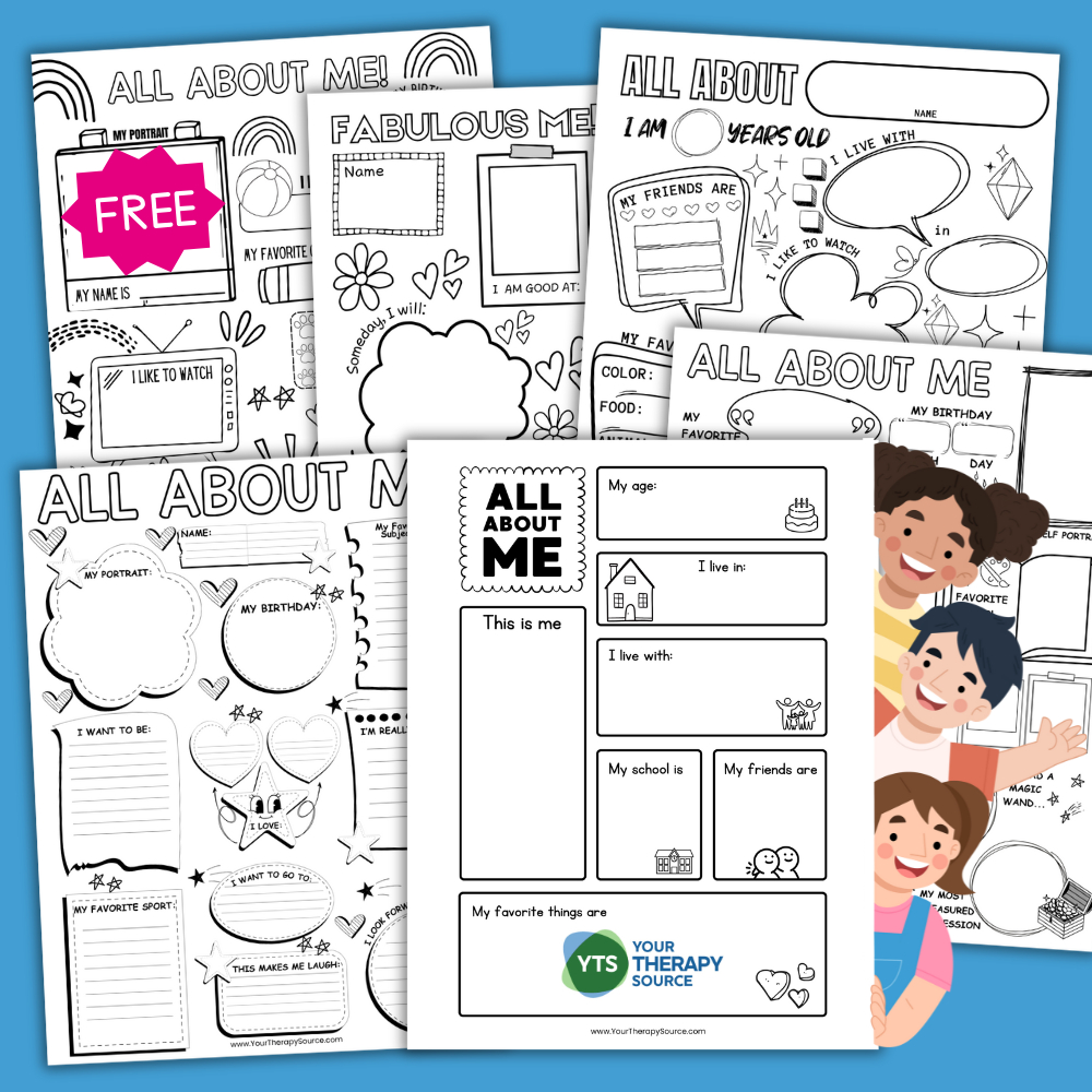 Free All About Me Worksheets - Your Therapy Source inside All About Me Speech Therapy Worksheet