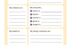 Free And Printable All About Me Worksheet Templates | Canva with All About Me Worksheet Game