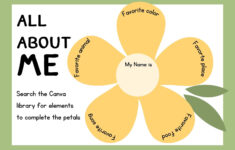 Free And Printable All About Me Worksheet Templates | Canva within All About Me Flower Children Printable