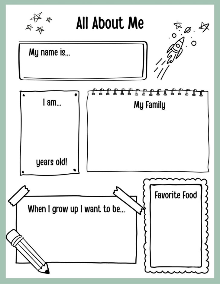 Free Printable All About Me Worksheet 2nd Grade