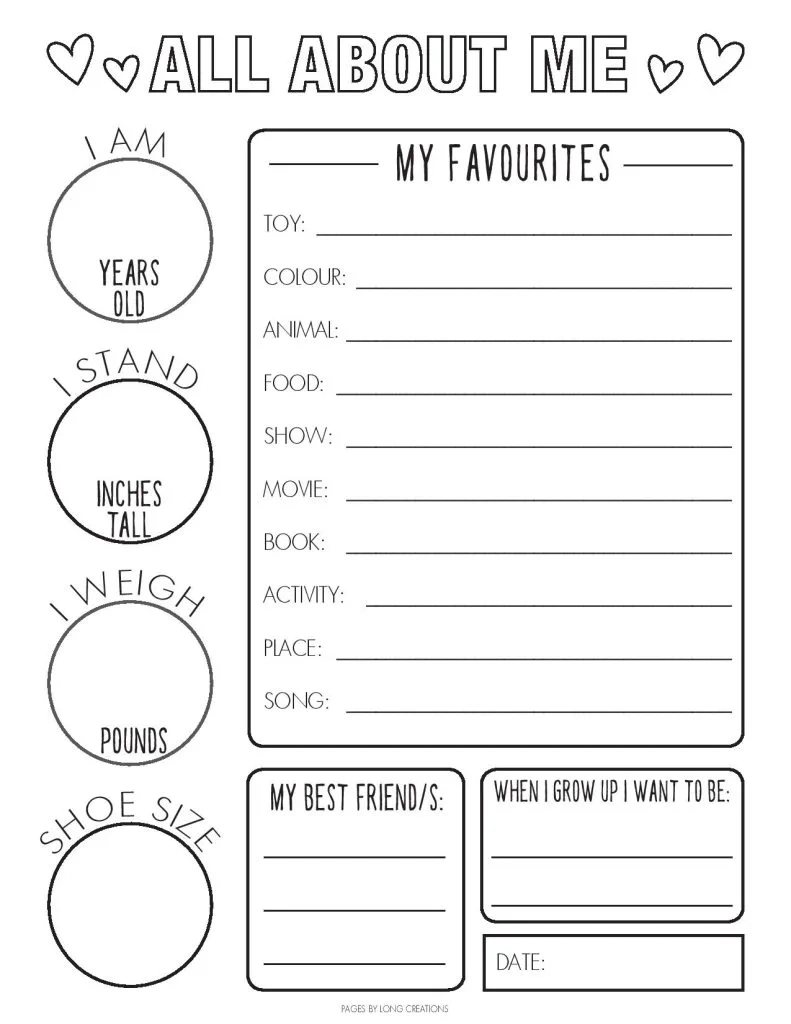 Free Covid-19 Time Capsule Worksheets - Kiddychart for All About Me Time Capsule Worksheet