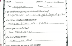Free Getting To Know You Worksheet For The First Day Of School within Get To Know My Teenager Worksheet