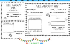 Free Printable All About Me Activity For Back To School - inside All About Me Cupcake Printable For Teens