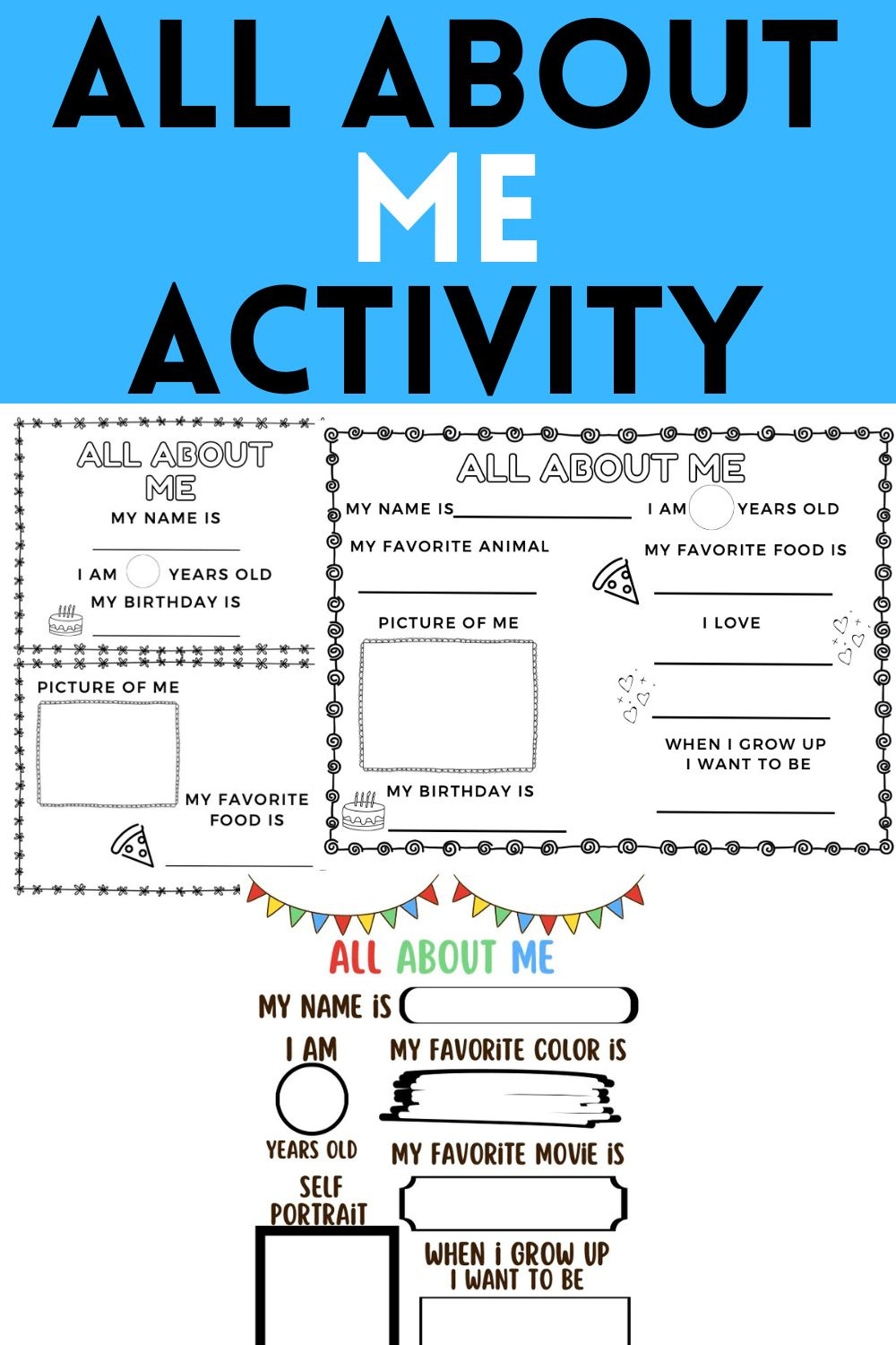 Free Printable All About Me Activity For Back To School - inside All About Me Cupcake Printable For Teens