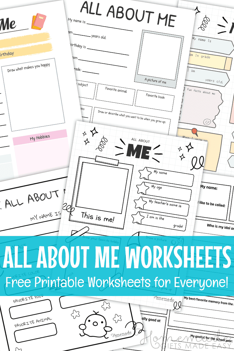 Free Printable All About Me Worksheets For Back To School in All About Me Worksheet Ks3