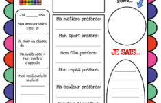 French: All About Me Activity Page inside All About Me Worksheet In French