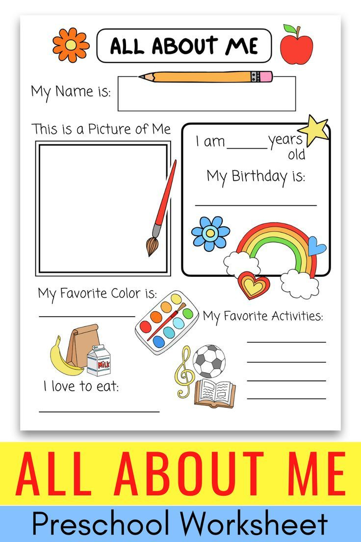 Fun Kid&amp;#039;S Activity. All About Me Worksheet For Kids To Fill Out. with Class 1 Evs Worksheet All About Me