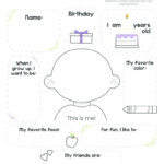 Fun Printable All About Me Worksheets (Free) In All About Me Worksheet 3 Year Old