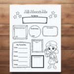 Girl Scout Printable About Me   Etsy Regarding All About Me Worksheet Girl Scouts