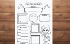 Girl Scout Printable About Me - Etsy regarding All About Me Worksheet Girl Scouts