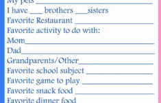 Girl Scouts: About Me Free Printable for All About Me Worksheet Girl Scouts