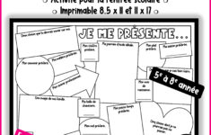 Je Me Présente Poster - Pour La Rentrée - Back-To-School French Poster -  Mme Christine - Ressources Françaises - French Resources for All About Me Worksheet in French
