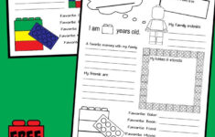 Lego All About Me Worksheet Printables with Lego All About Me Worksheet