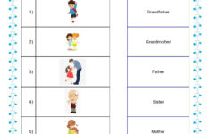 My Family : Match The Image - Https://Elearning24X7 inside Class 1 Evs Worksheet All About Me