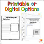 Newspaper Templates: Printable Or Google Slides Writing Activity Pertaining To All About Me Newspaper Worksheet