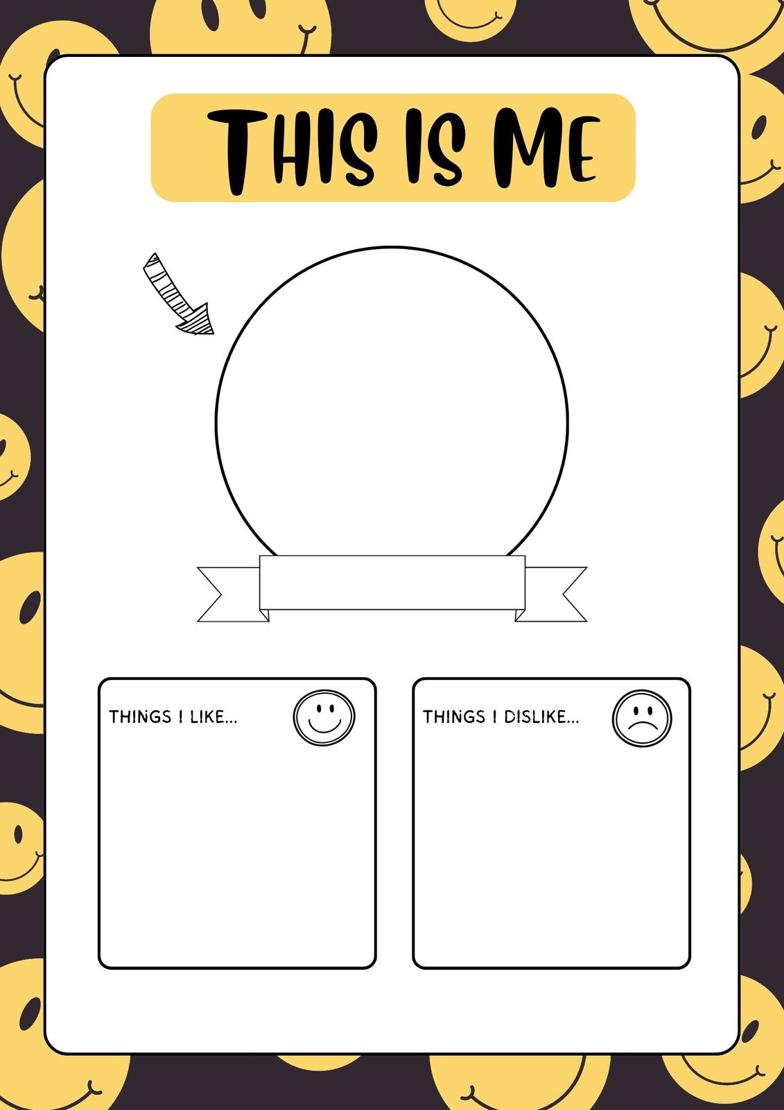 Page 2 - Free And Printable All About Me Worksheet Templates | Canva in Erlenmeyer Flask All About Me Worksheet