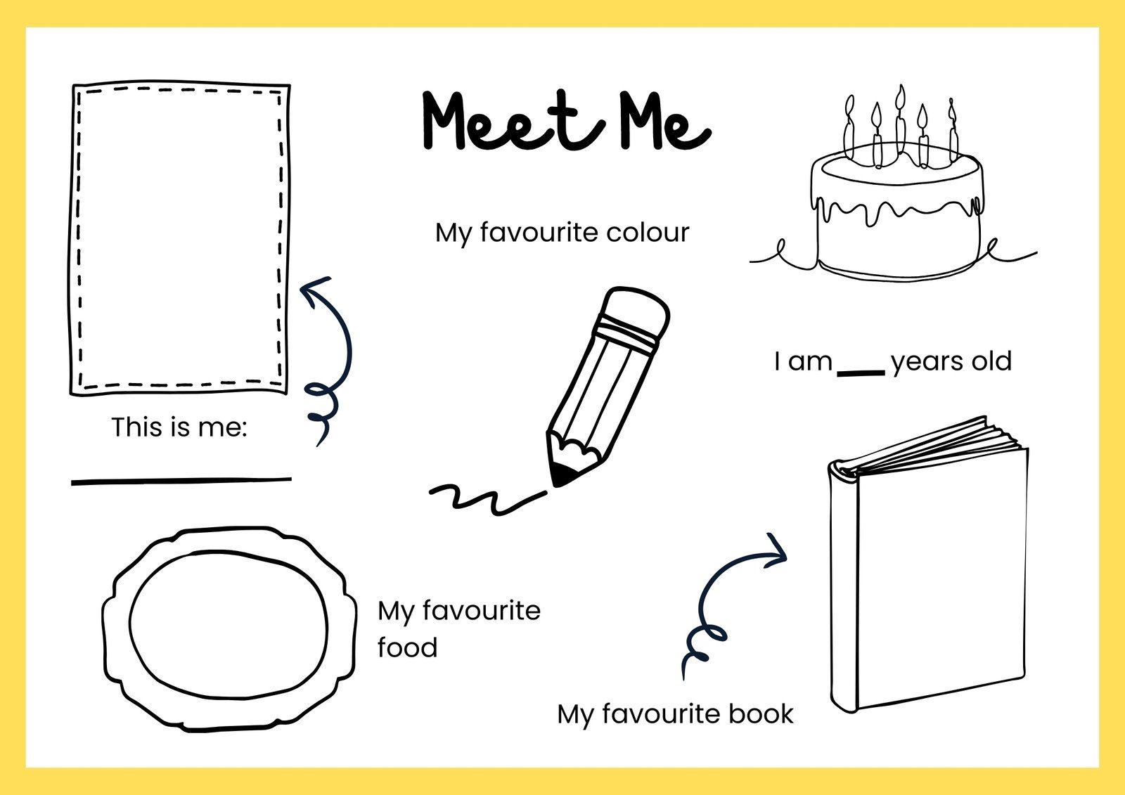 Page 2 - Free And Printable All About Me Worksheet Templates | Canva inside Erlenmeyer Flask All About Me Worksheet