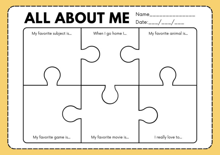 Erlenmeyer Flask All About Me Worksheet