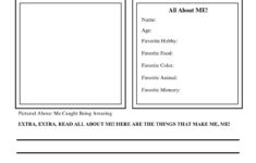 Page 4 - Free And Printable All About Me Worksheet Templates | Canva for All About Me Newspaper Worksheet