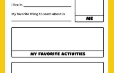 Page 4 - Free And Printable All About Me Worksheet Templates | Canva with regard to All About Me Worksheet Colourful