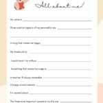 Page 5   Free And Printable All About Me Worksheet Templates | Canva For All About Me Worksheet Teenagers