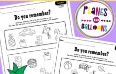Preschool Memory Activity - Planes &amp; Balloons regarding Planes And Balloons Worksheets All About Me
