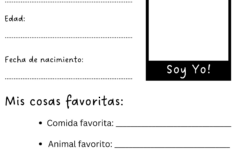Printable All About Me In Spanish Worksheet - Todo Sobre Mi for All About Me Worksheet In Spanish Printable