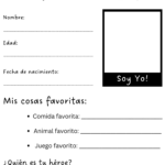 Printable All About Me In Spanish Worksheet   Todo Sobre Mi Throughout All About Me Worksheet Spanish