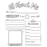 Printable All About Me Worksheet | Printable Activity For Kids Regarding All About Me School Worksheet