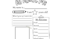 Printable All About Me Worksheet | Printable Activity For Kids regarding All About Me School Worksheet