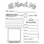 Printable All About Me Worksheet | Printable Activity For Kids Regarding All About Me Worksheet
