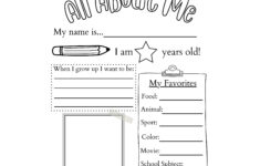 Printable All About Me Worksheet | Printable Activity For Kids regarding All About Me Worksheet School