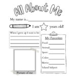 Printable All About Me Worksheet | Printable Activity For Kids Throughout All About Me Worksheet School Age